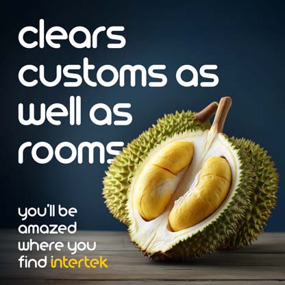 Durian fruit sliced open
