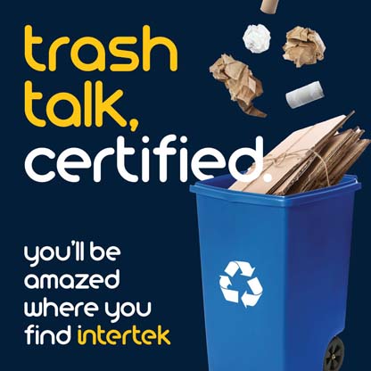 Blue recycling bin being filled